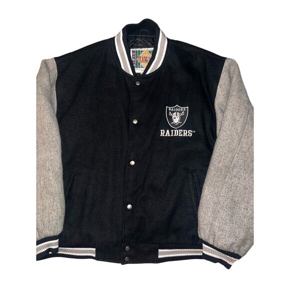 Vintage Oakland Raiders Varsity Wool Spellout Logo Athletic coat Men XL NFL - Picture 3 of 13